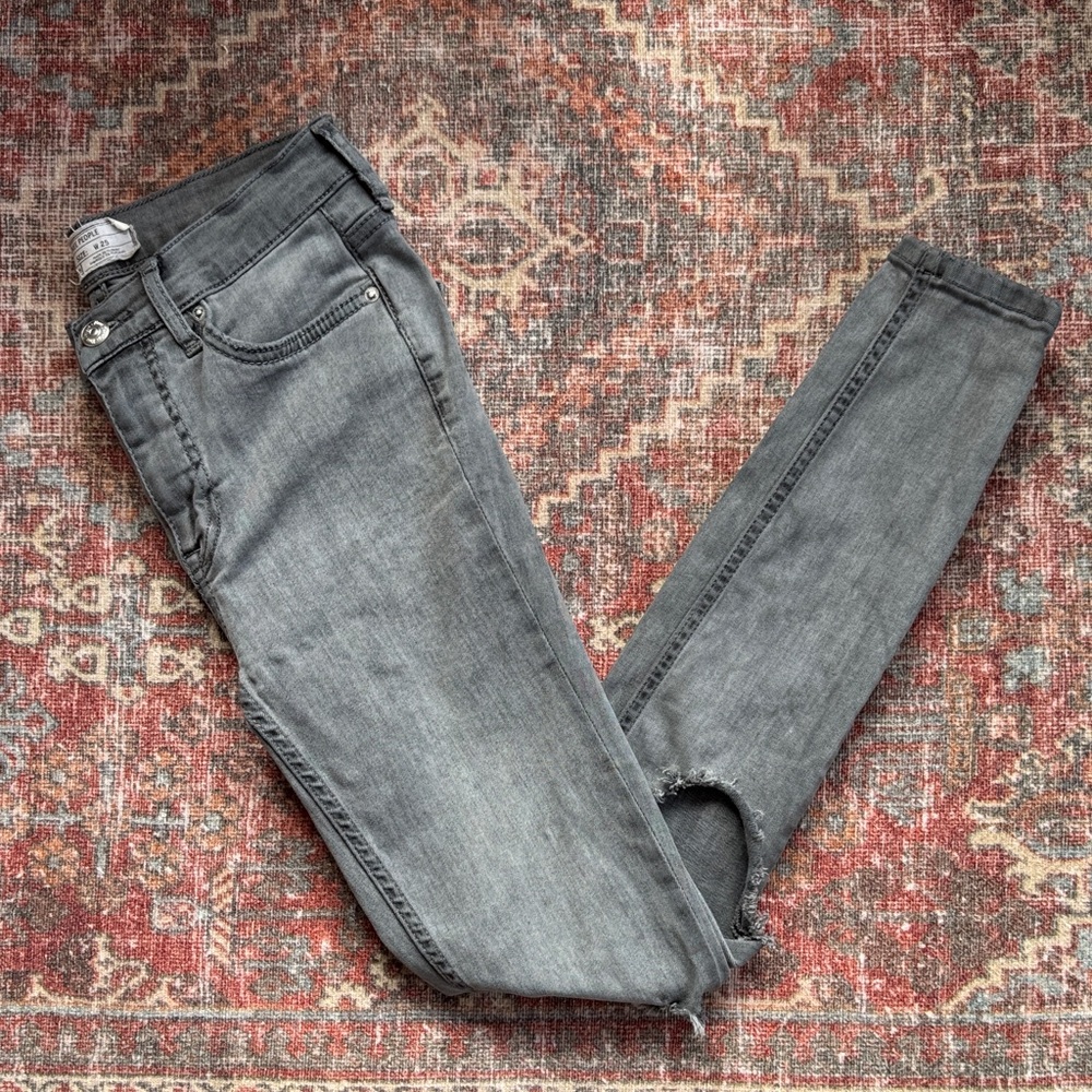 Free People Charcoal Skinny Jeans